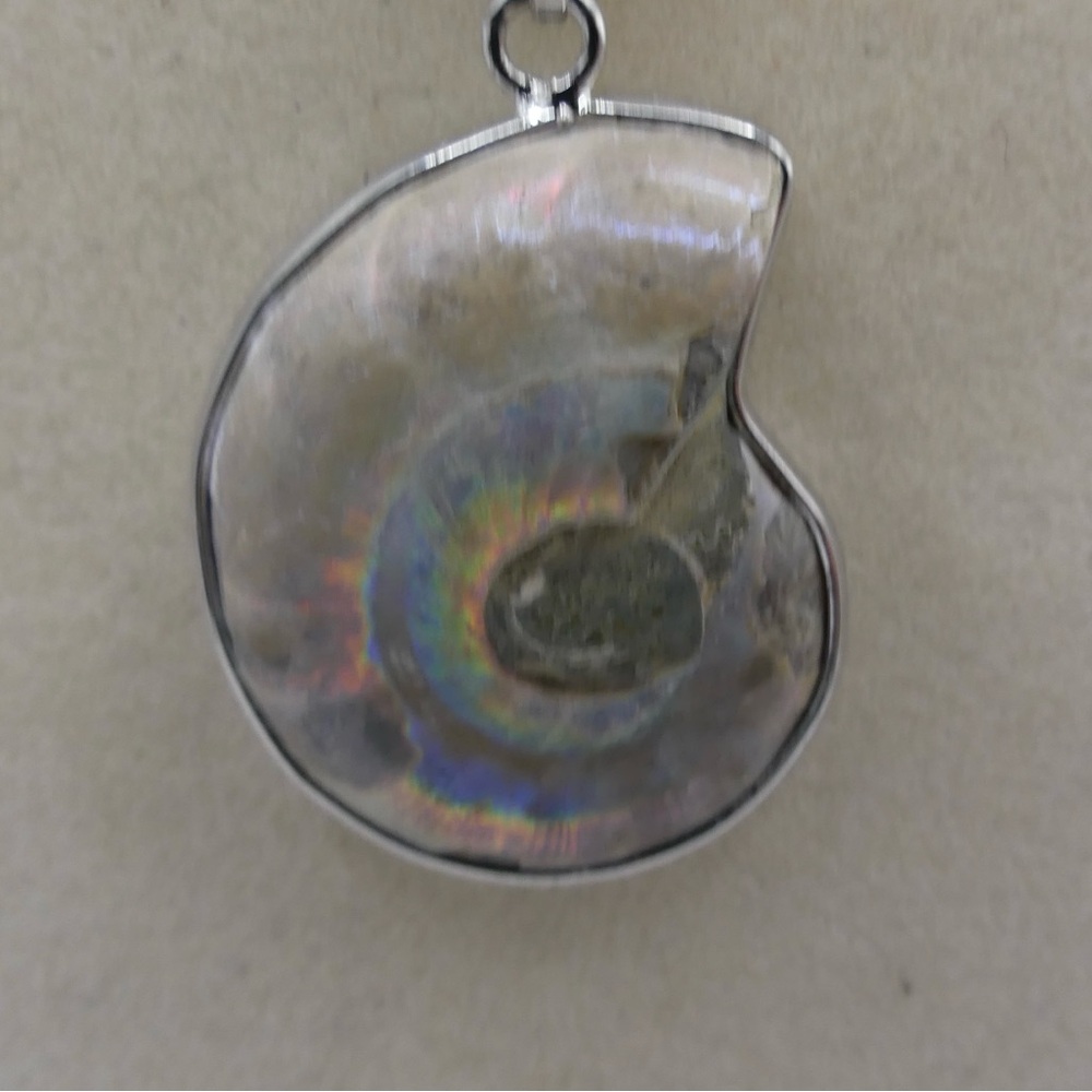 Aura Ammonite Pendant on Adjustable Rope - Picture 4 of 7